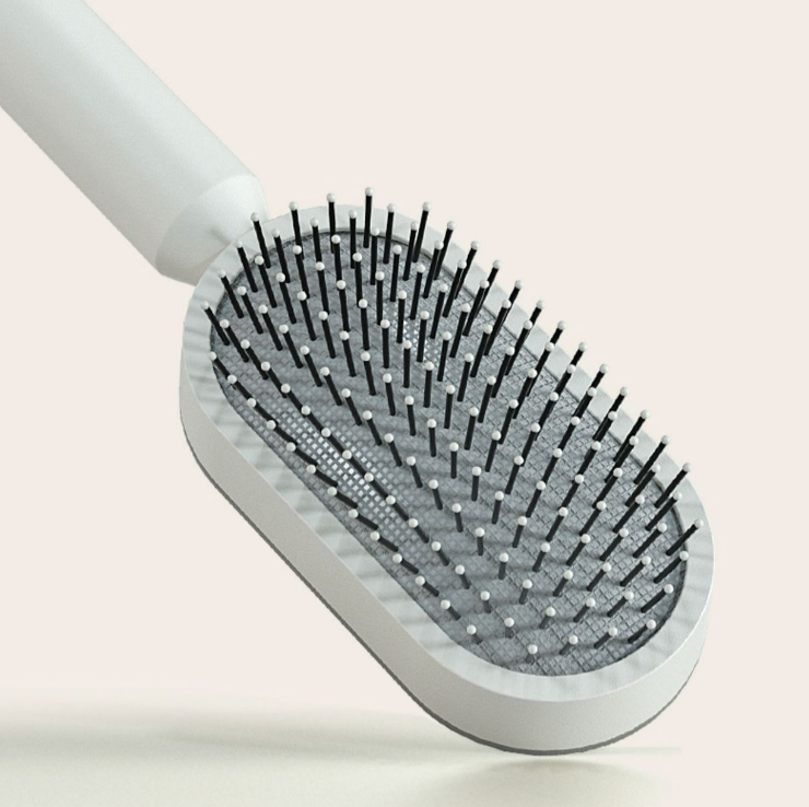 Brosse à cheveux autonettoyante pour femmes Brosse (qualité premium)