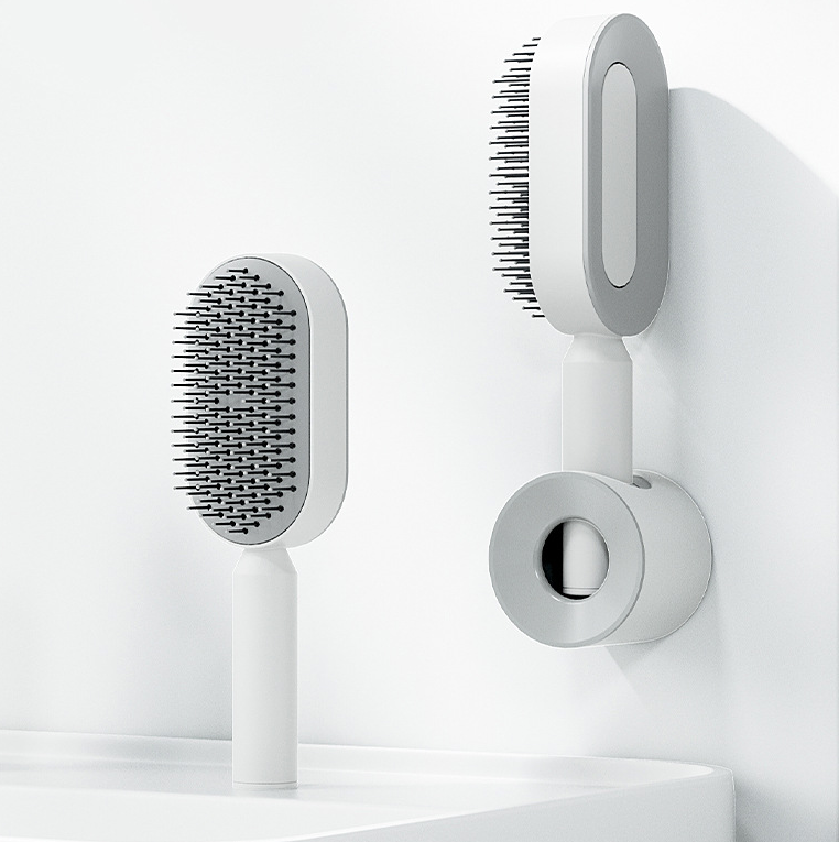 Brosse à cheveux autonettoyante pour femmes Brosse (qualité premium)