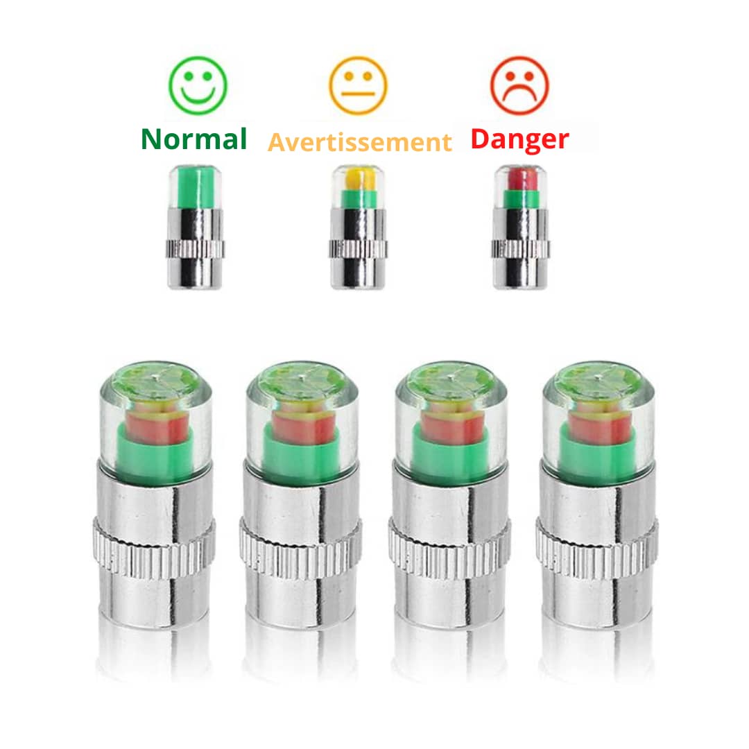 Indicateur de pression des pneus (Lot de 4) (2 lots achetés 1 offert)