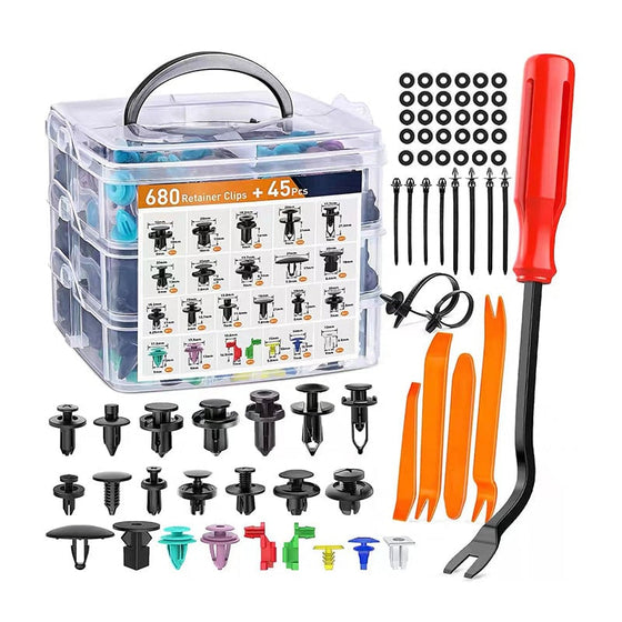 725 pcs Outils de démontage de clips et de supports pour voitures