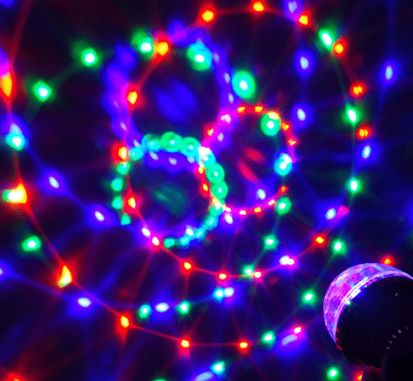 Boule magique rotative, lumières d'ambiance LED